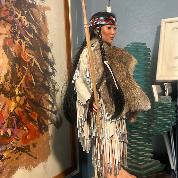 Porcelain doll antique rabbit hide real leather - Picture 2 of 9